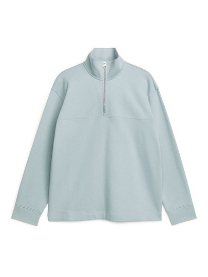 Half-Zip Sweatshirt - Turquoise