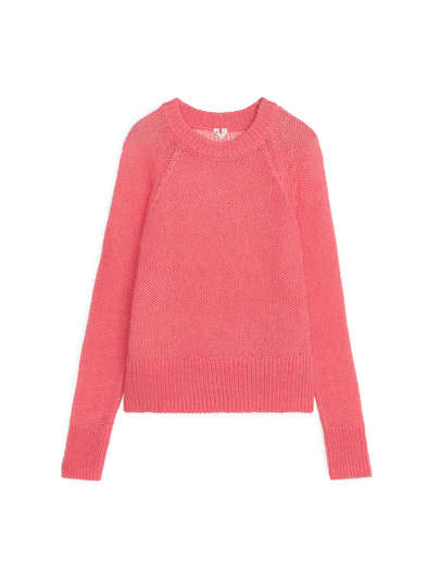 Sheer Wool Nylon Jumper - Pink