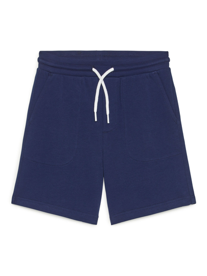 Elastic-Waist Shorts - Blue