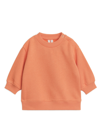 Loose-Fit Cotton Sweatshirt - Orange