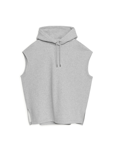 Hooded Sweatshirt Vest - Grey