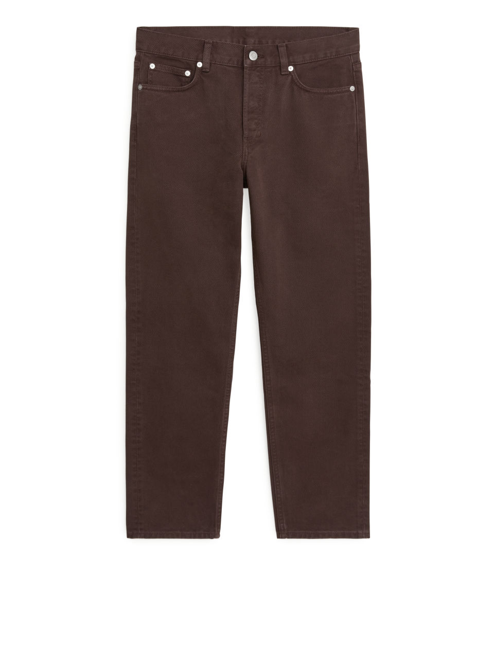 REGULAR Cropped Overdyed Jeans - Brown