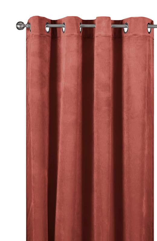 Cellbes Gardinlängder sammet enfärgad 2-Pack Rost