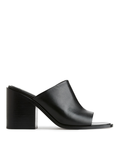 Leather Mules - Black