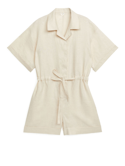 Linen Jumpsuit - Beige