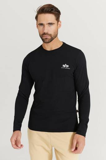 Alpha Industries Långärmad T-Shirt Basic LS Small Logo Svart