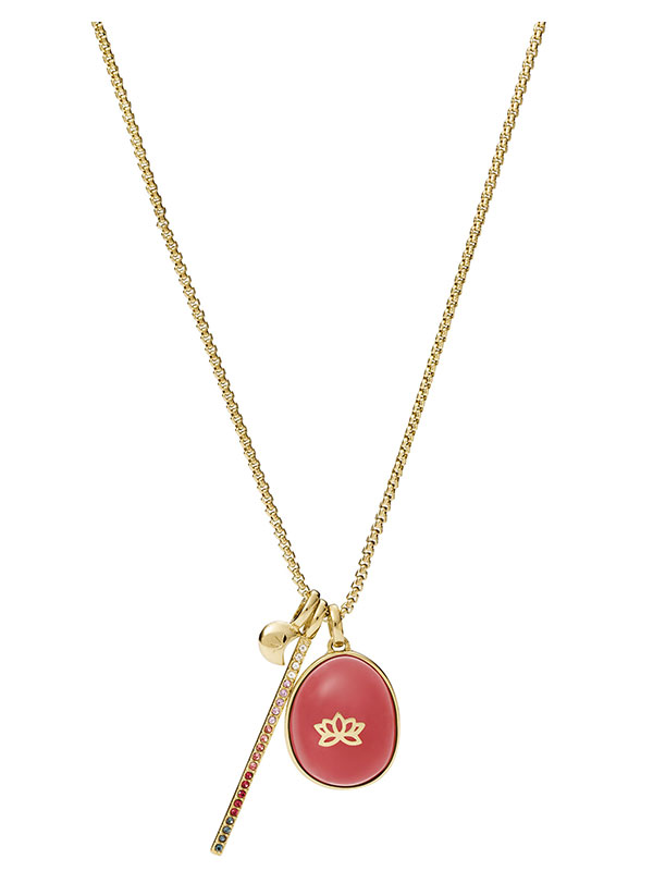 FOSSIL Halsband Georgia - Lila/Guld JF03786710