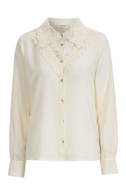 Cream Viskosblus Fiona Cream