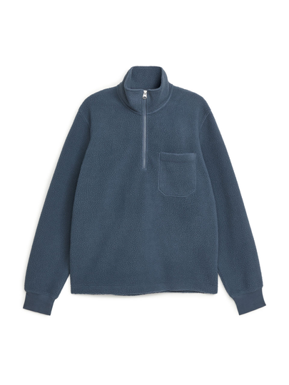 Half-Zip Fleece Jumper - Blue