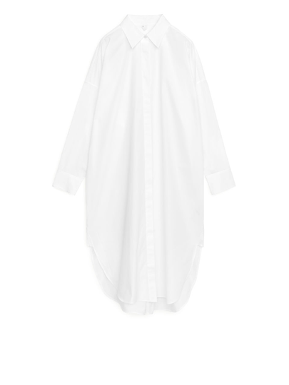 Oversized Shirt Dress - White