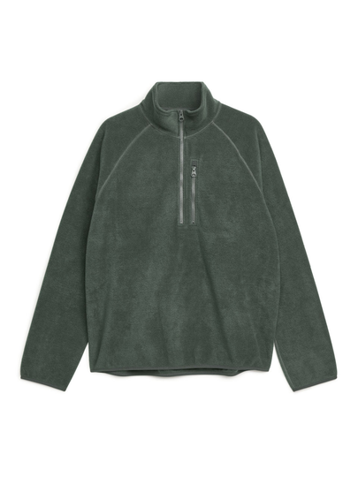 Active Double-Fleece Half-Zip Jacket - Green