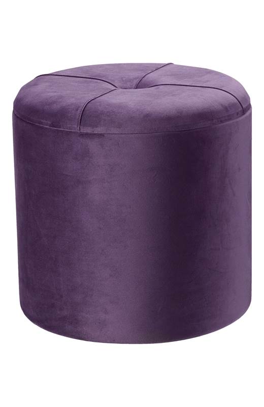 Cellbes Sittpuff/fotpall med lock Mörk plommon