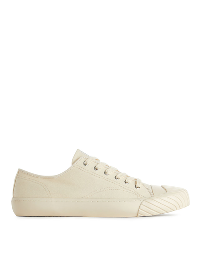 Cotton Twill Trainers - White