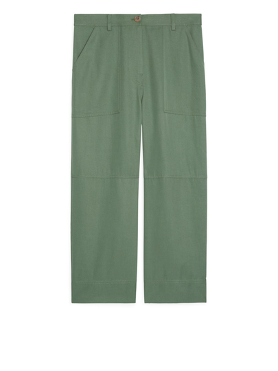 Fluid Lyocell Trousers - Green